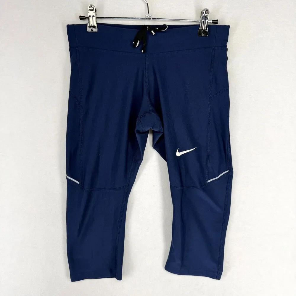 Nike Dri-Fit Workout Capri‎ Navy Legging Womens Size S